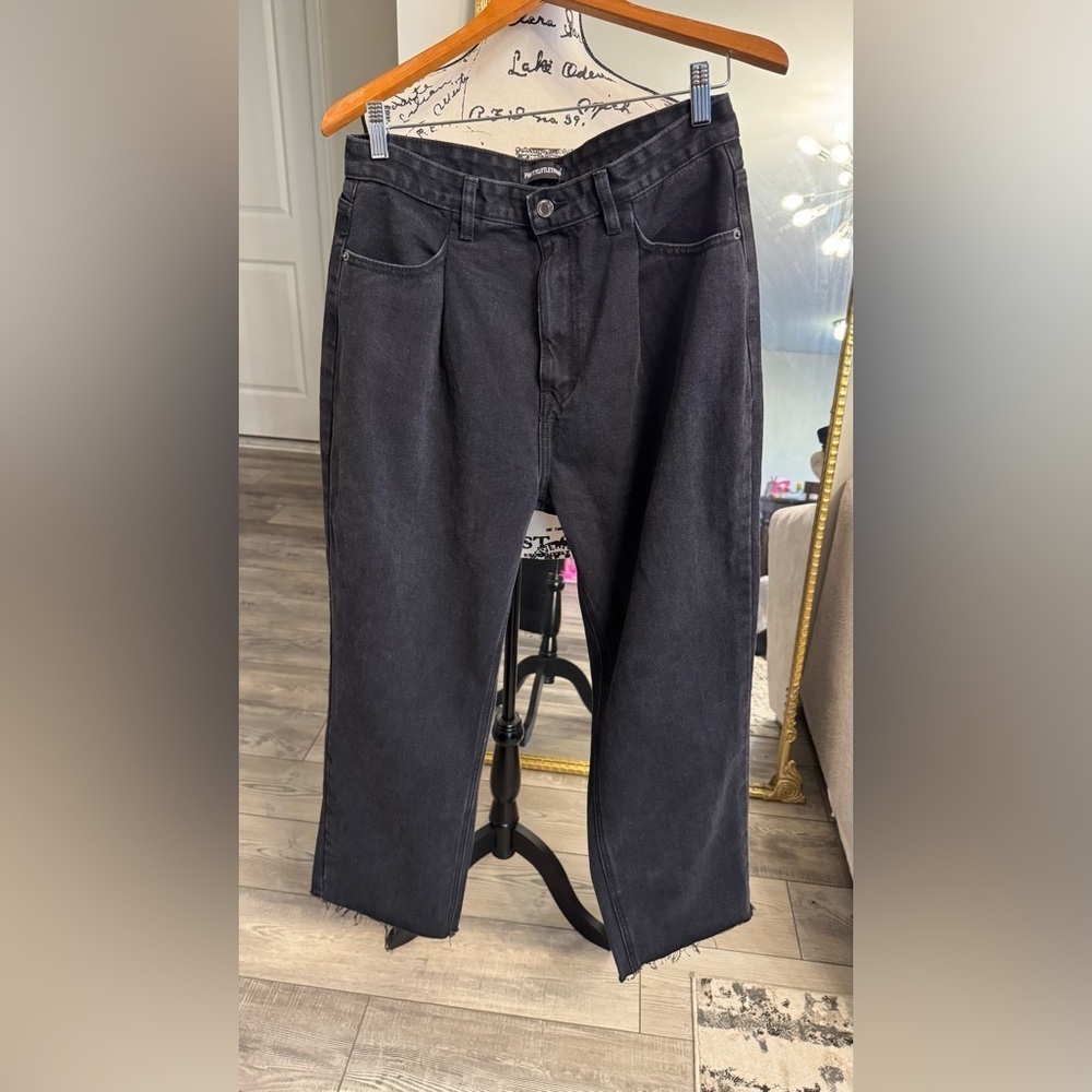 PrettyLittleThing Charcoal Denim Pants